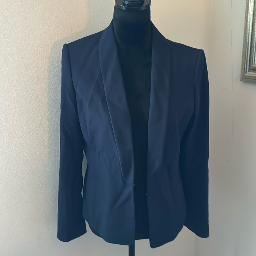 Antonio Melany Navy dark blue single front blazer suit jacket Sz 8